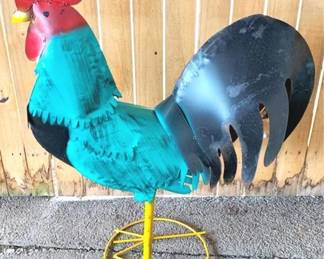 78 - Metal Rooster - 40" x 26" x 10"
