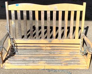 264 - Wood Porch Swing - 30" x 50" x 26"
