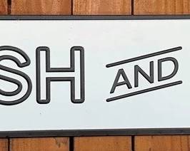 36 - Metal Wash and Dry Sign - 8" x 36"

