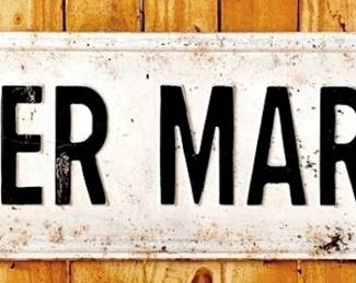 62 - Metal Supermarket Sign - 12" x 48"

