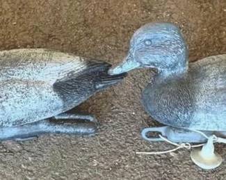 148 - 2 Plastic Duck Decoys - 12" Long
