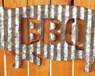 66 - Metal BBQ Sign - 26" x 12"
