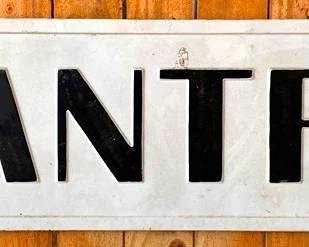 13 - Metal Pantry Sign - 12" x 42"
