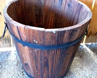 125 - Wood Bucket - 12" x 11"
