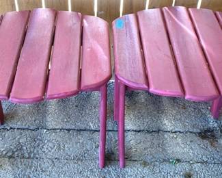 136 - 2 Wood Tables - 19" x 18" x 19"
