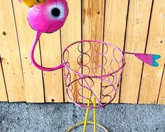 204 - Metal Flamingo Planter - 36" x 26" x 12"
