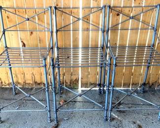 269 - 3 Metal Chairs - 40" x 19" x 20"
