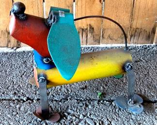 93 - Metal Dog - 14" x 12" x 12"
