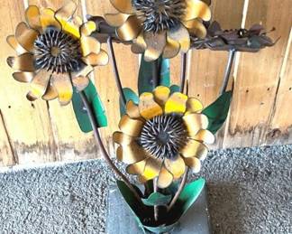88 - Metal Flowers - 38" x 20" x 16"
