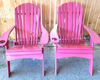 131 - 2 Outdoor Chairs - 28" x 30" x 36"
