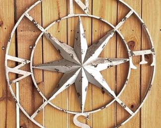 40 - Metal Compass Star - 24" Round

