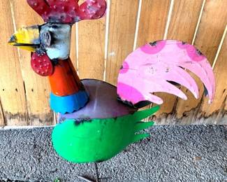 90 - Metal Rooster - 32" x 22" x 12"
