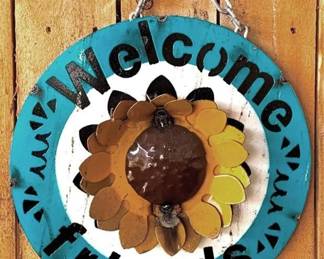 2 - Metal Welcome Sign - 12" Round
