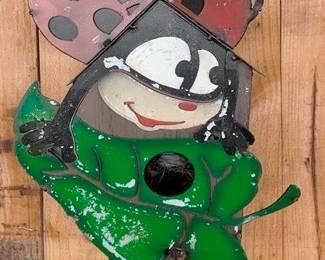 35 - Metal Birdhouse - 16" x12" x 10"
