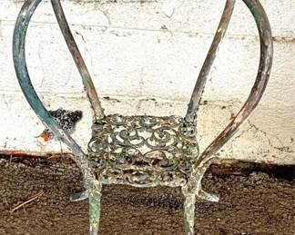 198 - Metal & Mable Table Stand - 30" x 16" x 16"
