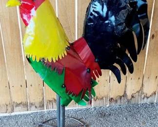 104 - Metal Rooster - 40" x 26" x 10"
