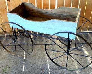 145 - Wood Wagon Planter - 42" x 18" x 24"
