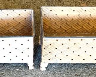 143 - 2 Metal Planters - 17x7x8 & 6x14x6
