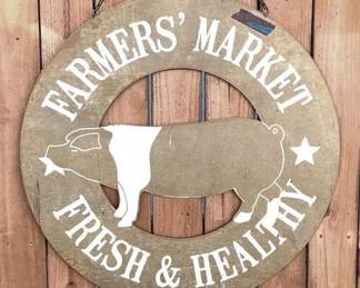54 - Metal Farmer's Market Sign - 30" x 25"
