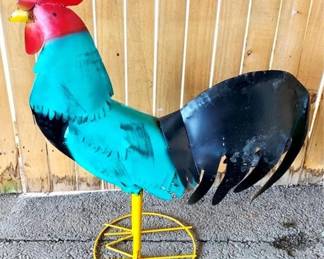 75 - Metal Rooster - 40" x 26" x 10"
