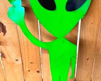 69 - Metal Alien - 37" x 16"
