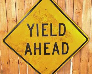 65 - Yield Ahead Metal Sign - 30" x 30"
