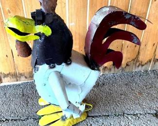 83 - Metal Rooster - 30" x 22" x 12"
