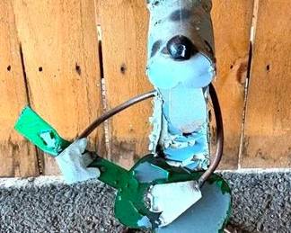 91 - Metal Dog with Guitar - 24" x 10" x 12"
