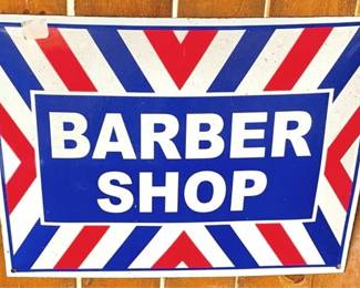 60 - Metal Barber Shop Sign - 13" x 16"
