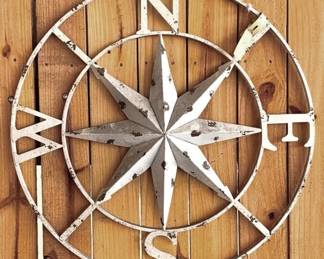 39 - Metal Compass Star - 24" Round
