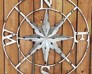 51 - Metal Compass Star - 24" Round
