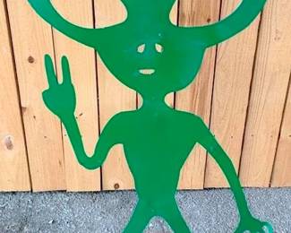 210 - Metal Alien - 38" x 18"
