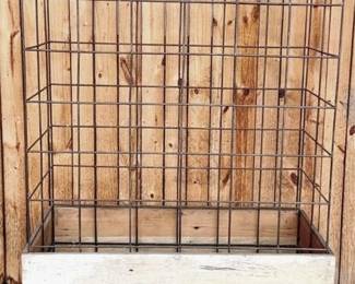 212 - Metal & Wood Storage Bin 
