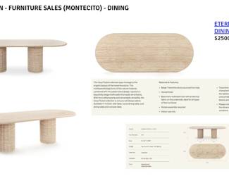 ETERNITY MODERN 
DINING TABLE 
$2500  -  CASH & CARRY
