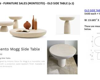 OLO SIDE TABLE (x 2) 
$400 each  - CASH & CARRY.
