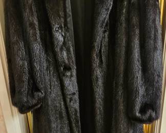 Fabulous black full length mink coat