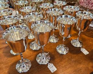 Silverplate goblets