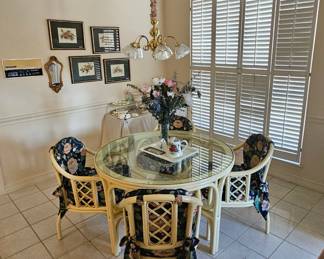 Rattan table and chairs