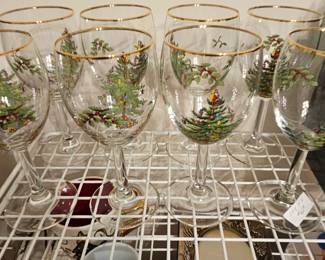 Holiday wine glasses