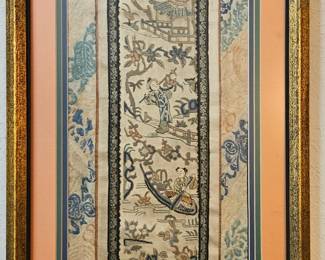 Framed silk art