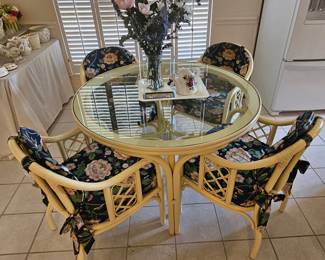 Rattan table and chairs