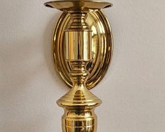 Brass wall sconce