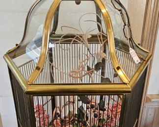 Brass birdcage