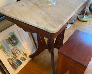 Marble Top Antique Table $ 138.00