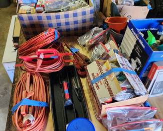So many tools, extension cords...