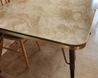 1950s Formica top Aluminum dining table.