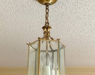 Glass Brass Light Fixture
