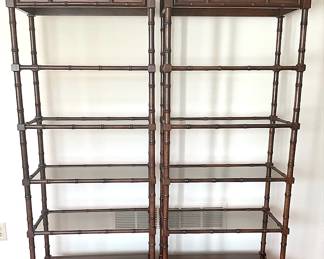 Faux Bamboo Bookshelves 