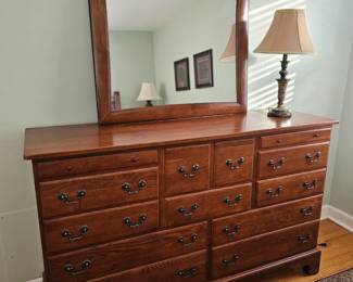 Oak dresser and mirror