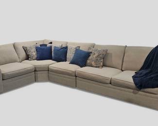 Five seat Grey Fabric Sectional Sofa